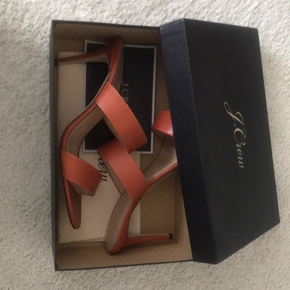 J. Crew Orange Strappy Heels